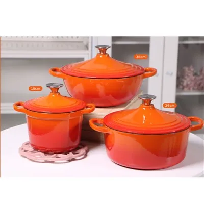 Bộ nồi gang tráng men